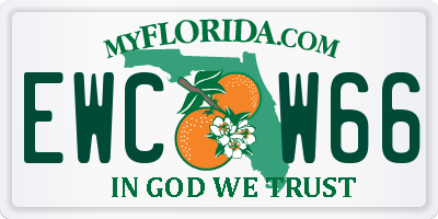 FL license plate EWCW66