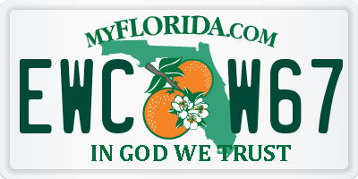FL license plate EWCW67