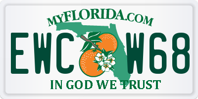 FL license plate EWCW68