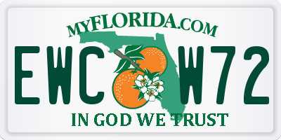 FL license plate EWCW72