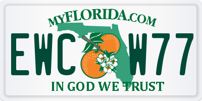 FL license plate EWCW77