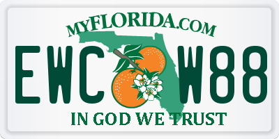 FL license plate EWCW88