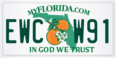 FL license plate EWCW91