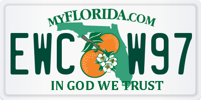 FL license plate EWCW97
