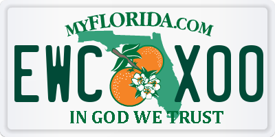 FL license plate EWCX00