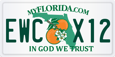 FL license plate EWCX12