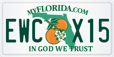 FL license plate EWCX15