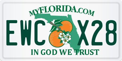 FL license plate EWCX28