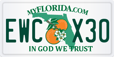 FL license plate EWCX30