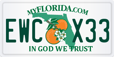 FL license plate EWCX33