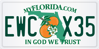 FL license plate EWCX35