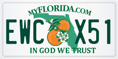 FL license plate EWCX51