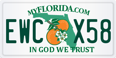 FL license plate EWCX58