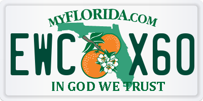 FL license plate EWCX60