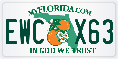 FL license plate EWCX63