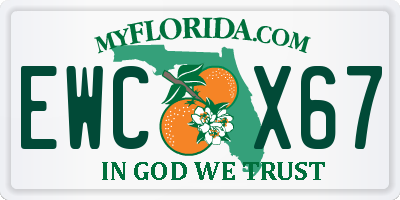 FL license plate EWCX67