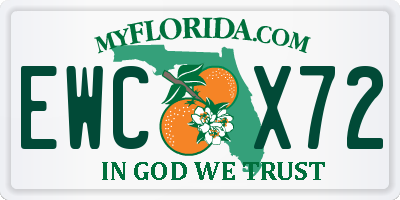 FL license plate EWCX72