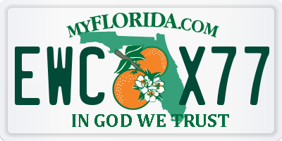 FL license plate EWCX77