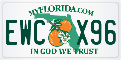FL license plate EWCX96