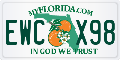 FL license plate EWCX98