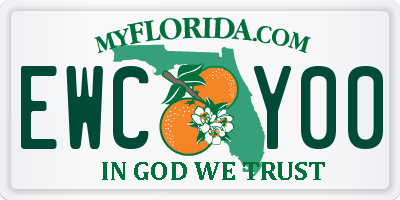 FL license plate EWCY00