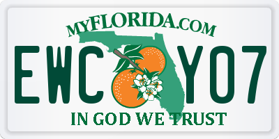 FL license plate EWCY07