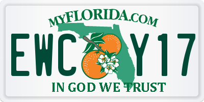 FL license plate EWCY17