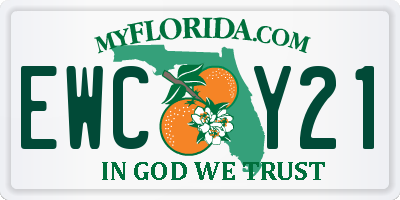 FL license plate EWCY21