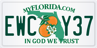 FL license plate EWCY37