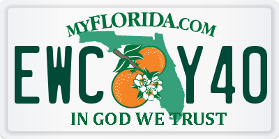 FL license plate EWCY40