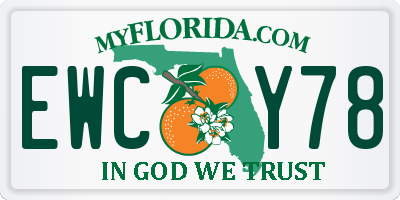 FL license plate EWCY78