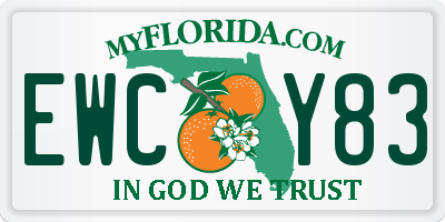FL license plate EWCY83