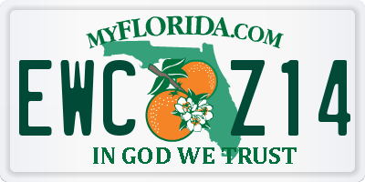 FL license plate EWCZ14