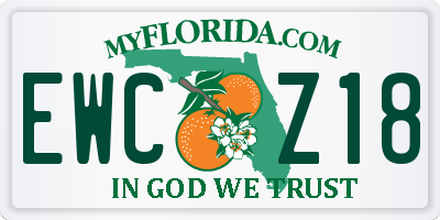 FL license plate EWCZ18