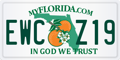FL license plate EWCZ19