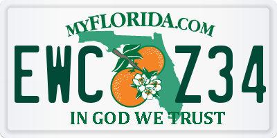 FL license plate EWCZ34