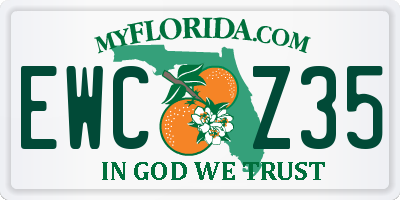 FL license plate EWCZ35
