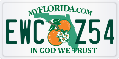 FL license plate EWCZ54