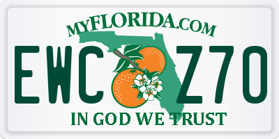 FL license plate EWCZ70