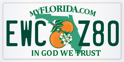 FL license plate EWCZ80