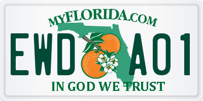 FL license plate EWDA01