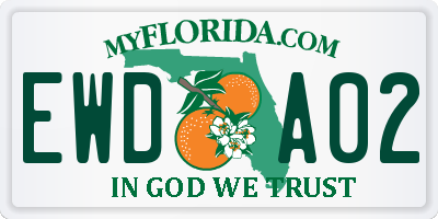 FL license plate EWDA02
