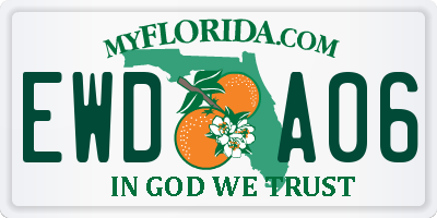 FL license plate EWDA06