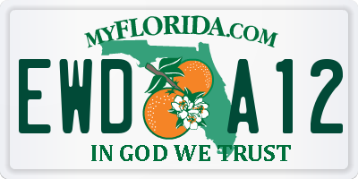 FL license plate EWDA12