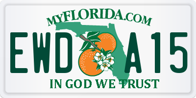 FL license plate EWDA15