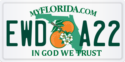 FL license plate EWDA22