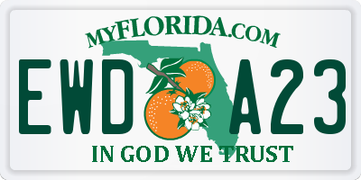 FL license plate EWDA23