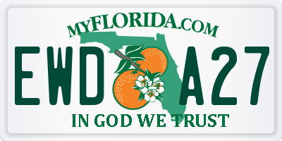 FL license plate EWDA27