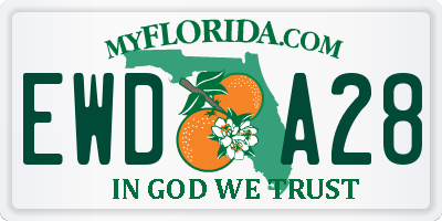FL license plate EWDA28