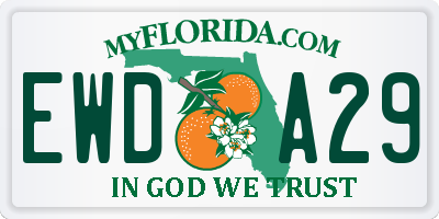 FL license plate EWDA29